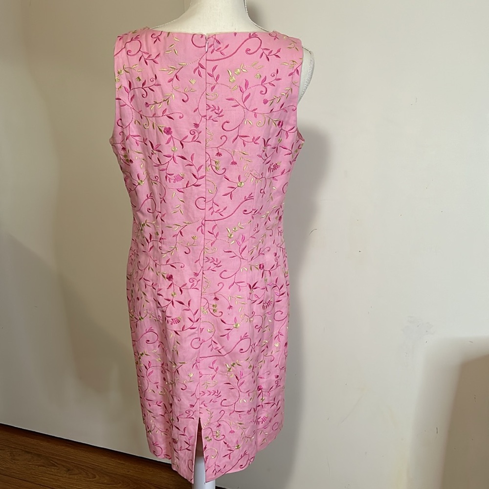 Junction West Pink 55% Linen Dress - Picture 2 of 5